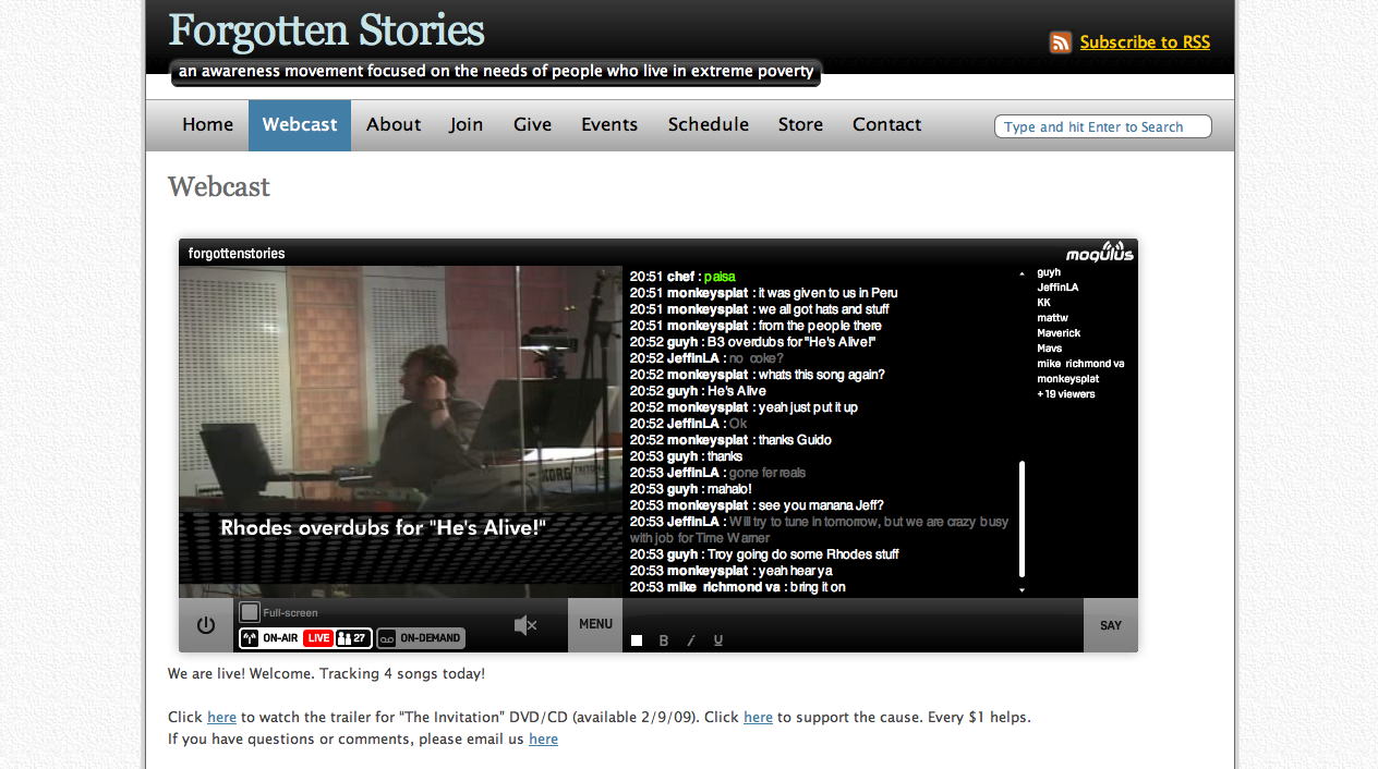 Radar Produces Live Webcast